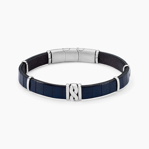 Bracelet Jourdan Chip Cuir Noir - Nouveautés bijoux Homme | Histoire d’Or