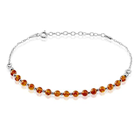 Bracelet Costin Argent Ambre - Bracelets Femme | Histoire d’Or