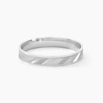 Alliance Matheo Ruban Plat Or Blanc - Alliances Unisex | Histoire d&rsquo;Or