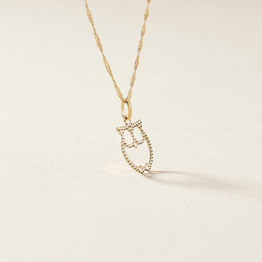 Pendentif Ilies Hibou Or Jaune - Pendentifs Femme | Histoire d&rsquo;Or
