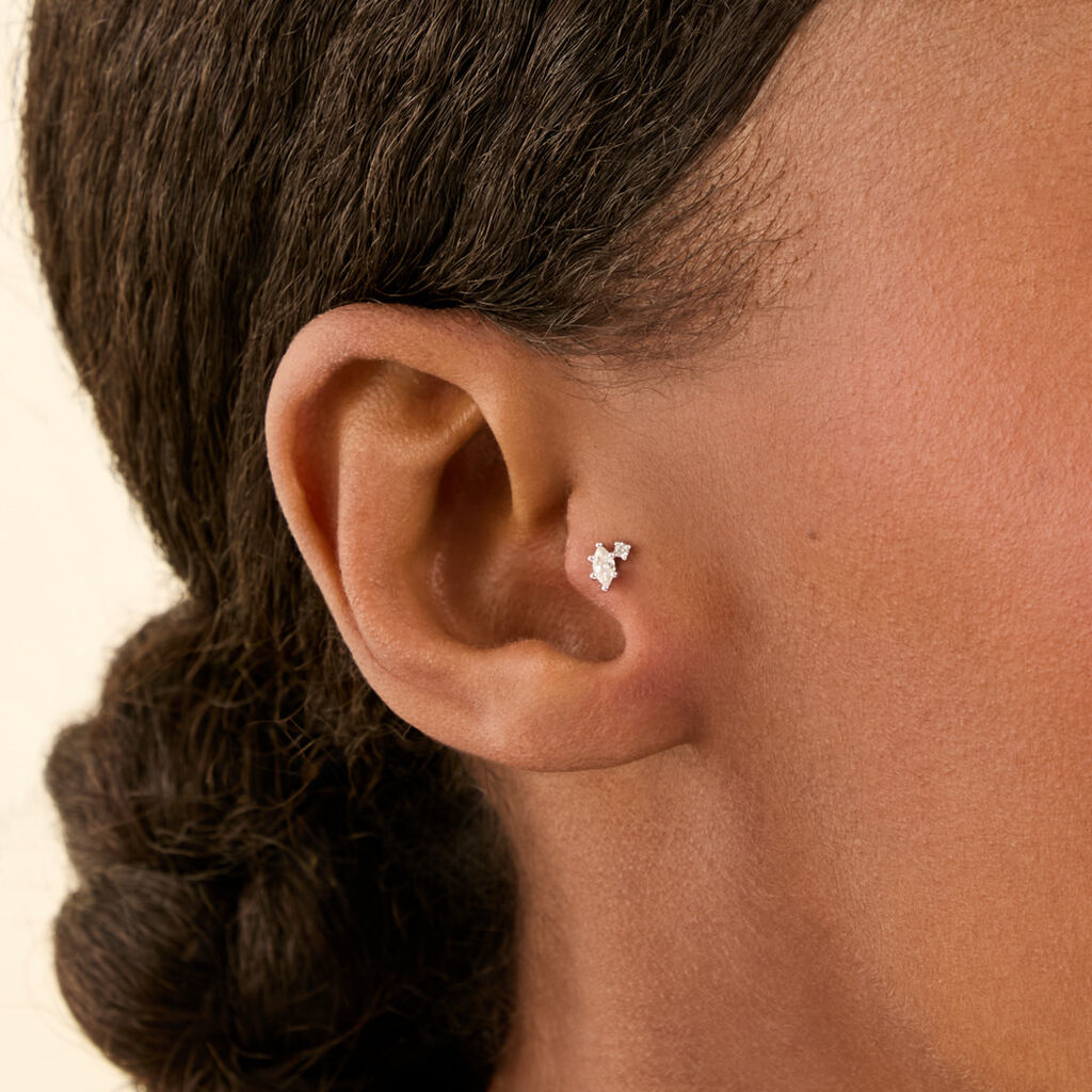 Piercing Magma Argent Blanc Oxyde De Zirconium - Piercings Femme | Histoire d&rsquo;Or