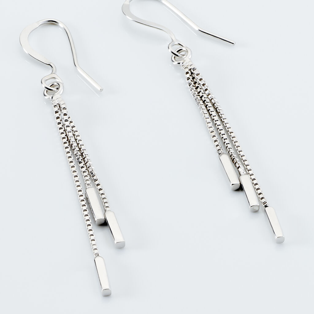 Boucles D'oreilles Pendantes Ginevra Argent Blanc - Boucles d'oreilles fantaisie Femme | Histoire d&rsquo;Or