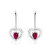 Boucles D'oreilles Danilo Or Blanc Rubis - Boucles d'oreilles pendantes Femme | Histoire d’Or