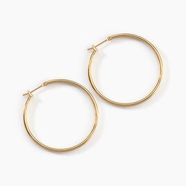 Créoles Ada Lisse Plaqué Or Jaune - Boucles d'oreilles créoles Femme | Histoire d’Or