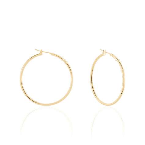 Créoles Ada Lisse Plaqué Or Jaune - Boucles d'oreilles créoles Femme | Histoire d’Or