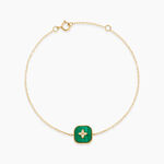 Bracelet Lucky Gems Or Jaune Malachite Oxyde De Zirconium - Bracelets Femme | Histoire d&rsquo;Or