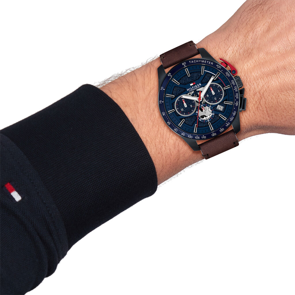 Montre Tommy Hilfiger Bank Bleu - Montres Homme | Histoire d&rsquo;Or