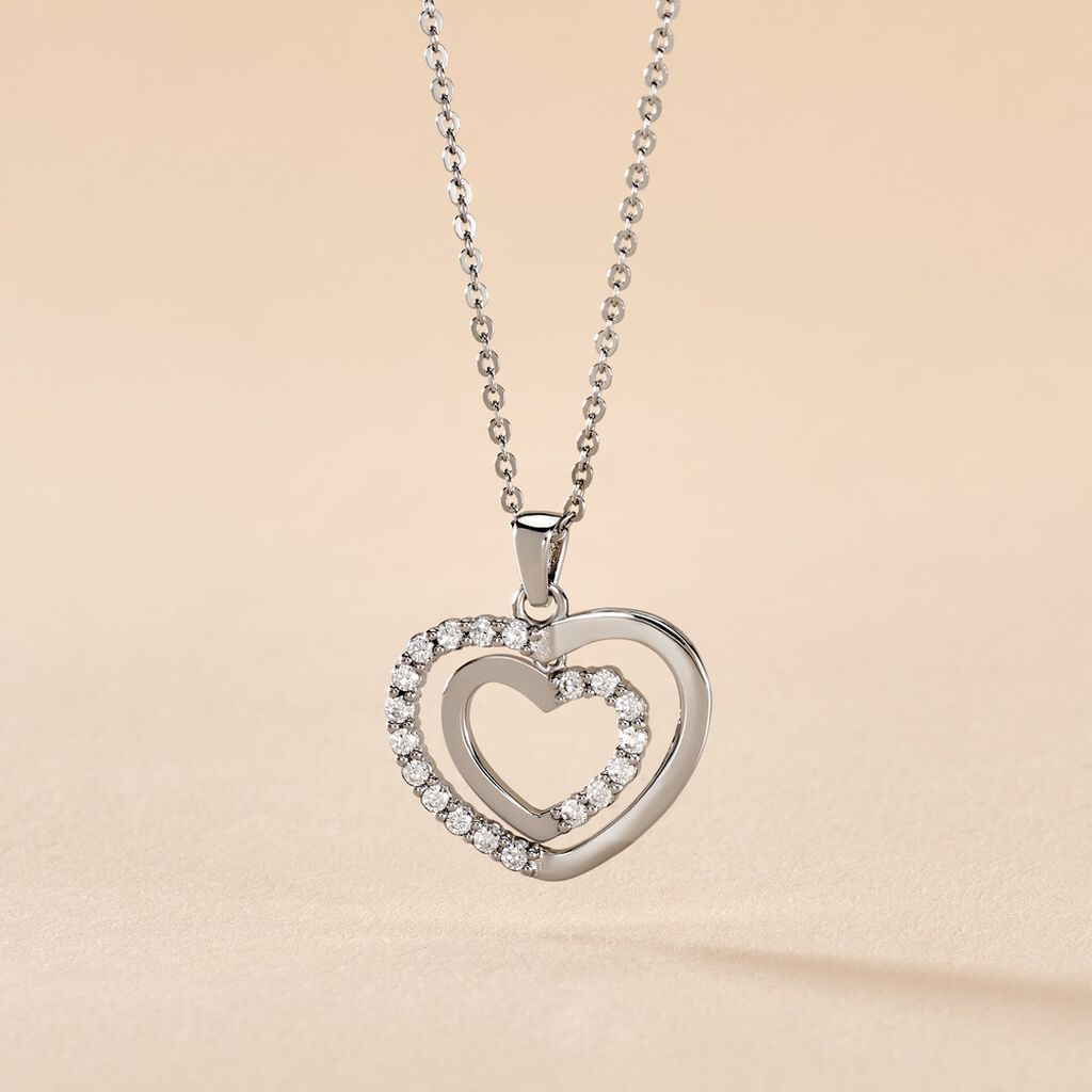 Collier Annabelle Argent Blanc Oxyde De Zirconium - F&ecirc;te des m&egrave;res Femme | Histoire d&rsquo;Or