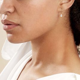 Boucles D'oreilles Pendantes Goutte Or Jaune Oxyde De Zirconium - Boucles d'oreilles pendantes Femme | Histoire d’Or