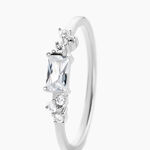 Bague Eclat D'Aurore Argent Blanc Oxyde De Zirconium - Bagues solitaires Femme | Histoire d&rsquo;Or