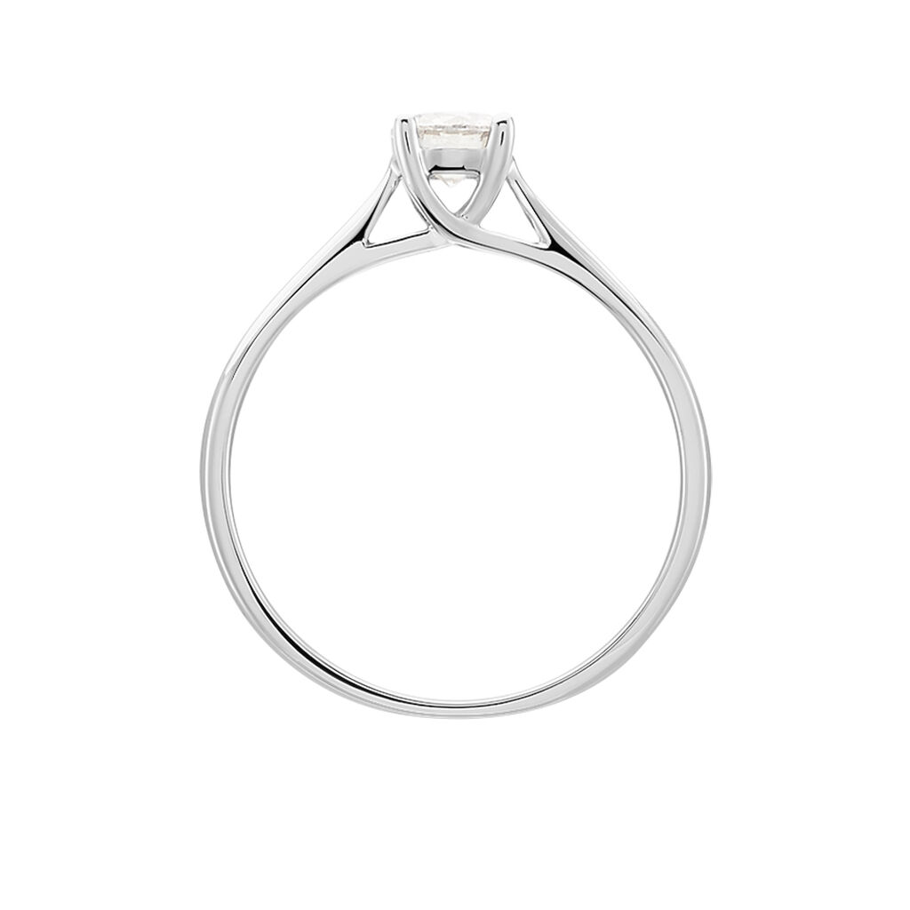 Bague Solitaire Victoria Or Blanc Diamant - Bagues solitaires Femme | Histoire d’Or