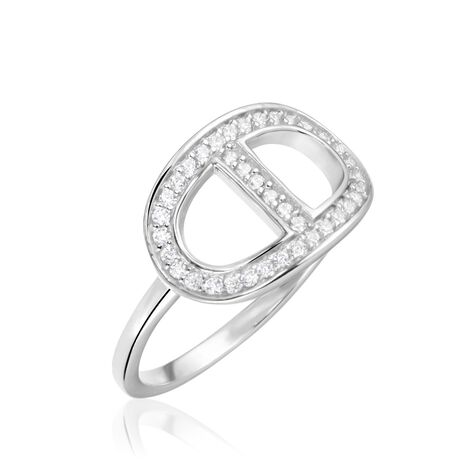 Bague Argent Blanc Caprina Oxydes De Zirconium - Bagues avec pierre Femme | Histoire d’Or