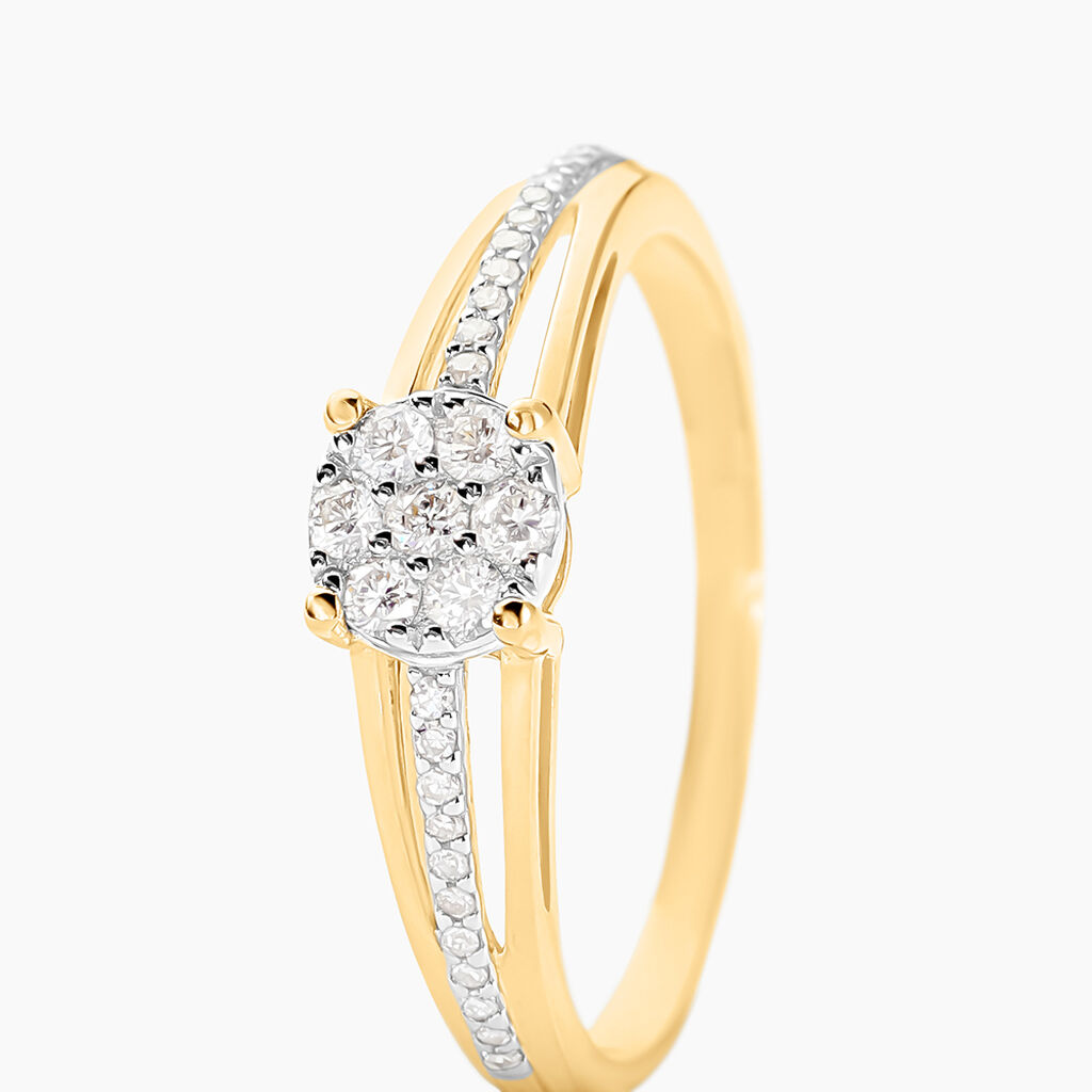 Bague Katherina Or Jaune Diamant - Bagues avec pierre Femme | Histoire d&rsquo;Or