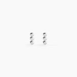 Boucles D'oreilles Puces Ina Argent Blanc - Boucles d'oreilles fantaisie Femme | Histoire d&rsquo;Or