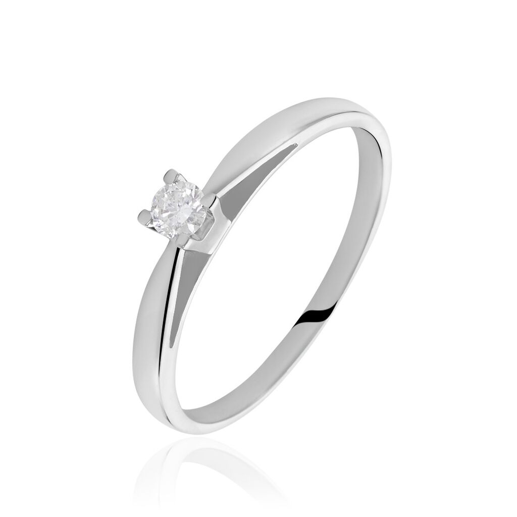 Bague Solitaire Morrigane Or Blanc Diamant - Bagues solitaires Femme | Histoire d’Or