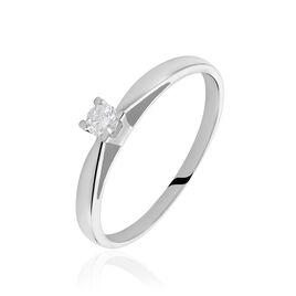 Bague Solitaire Morrigane Or Blanc Diamant - Bagues solitaires Femme | Histoire d’Or
