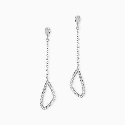 Boucles D'oreilles Pendantes Rosemay Argent Blanc Oxyde De Zirconium - Nouveautés Femme | Histoire d’Or