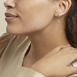 Créole Unitaire Plaqué Or Jaune Lecia Oxydes De Zirconium - Boucles d'oreilles créoles Femme | Histoire d’Or
