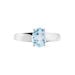 Bague Cassius Or Blanc Topaze Bleu Sky - Bagues solitaires Femme | Histoire d’Or