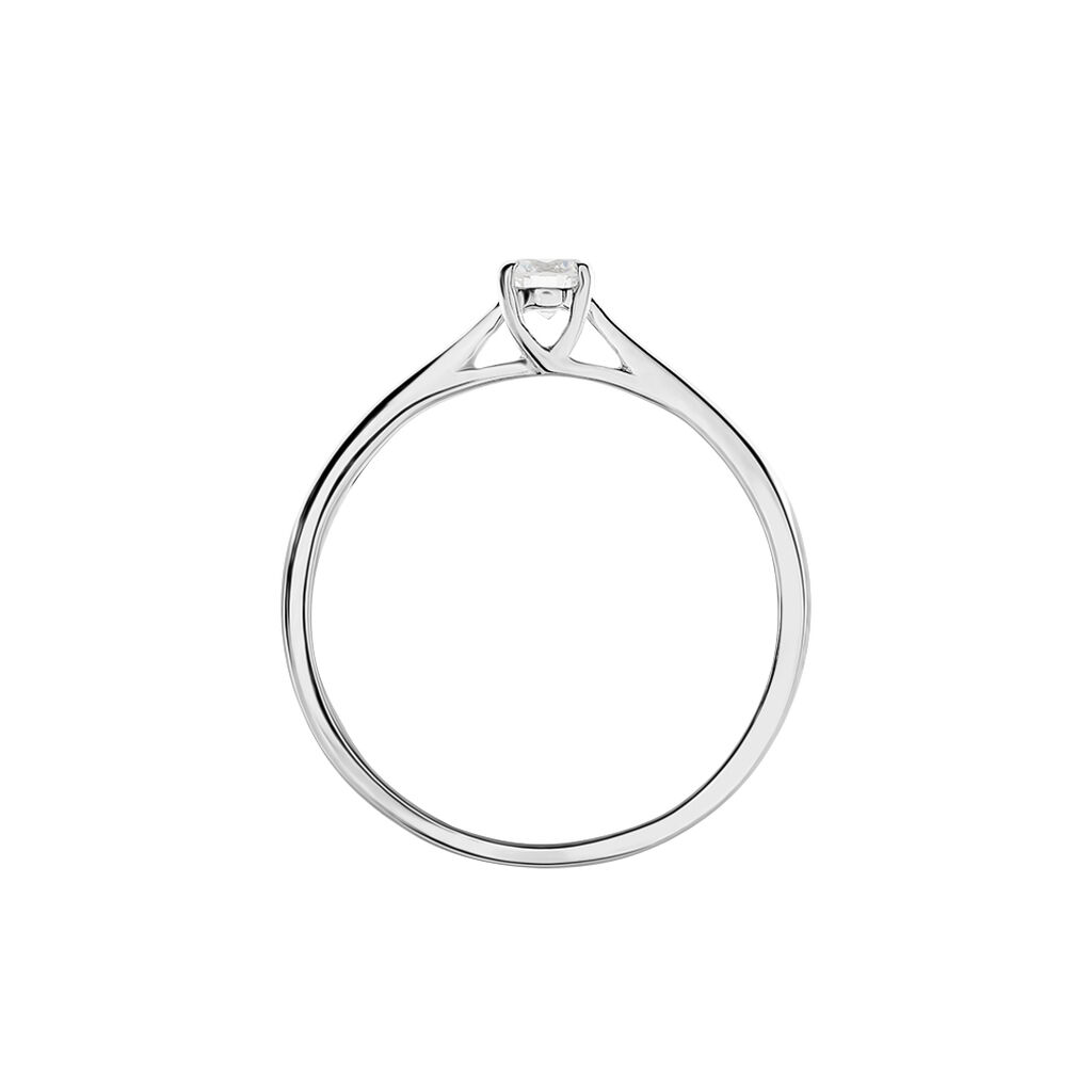 Solitaire  Victoria Platine Blanc Diamant - Bagues solitaires Femme | Histoire d’Or