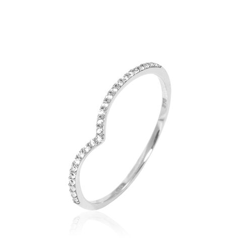 Bague Dounia Or Blanc Oxyde De Zirconium - Bagues avec pierre Femme | Histoire d’Or