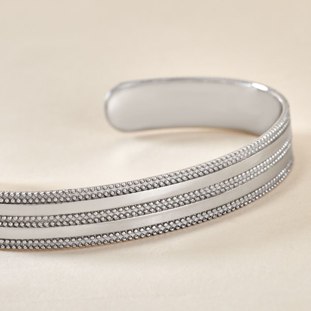 Bracelet Jonc Ayo Argent Blanc - Bracelets joncs Femme | Histoire d’Or