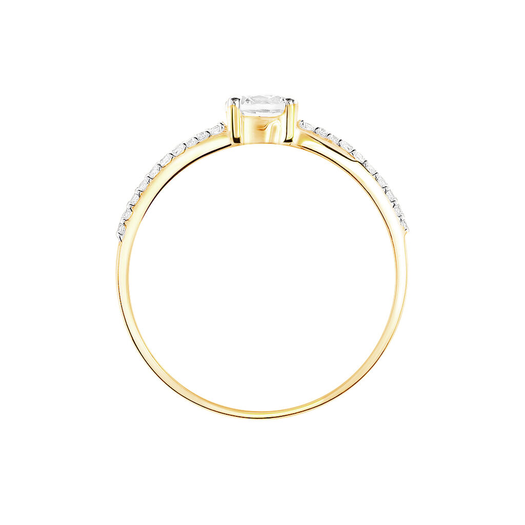 Bague Solitaire Jessa Or Jaune Oxyde De Zirconium - Bagues solitaires Femme | Histoire d’Or