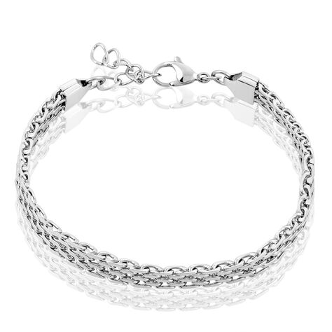 Bracelet Metropolitan Maille Fantaisie Acier Blanc - Bracelets Femme | Histoire d’Or