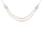 Collier Pygmalion Argent Blanc Oxyde De Zirconium Perle De Culture - Colliers Femme | Histoire d&rsquo;Or