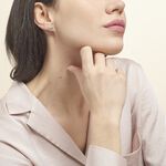 Boucles D'oreilles Puces Cl&eacute;lia Argent Blanc Oxyde De Zirconium - Boucles d'oreilles fantaisie Femme | Histoire d&rsquo;Or