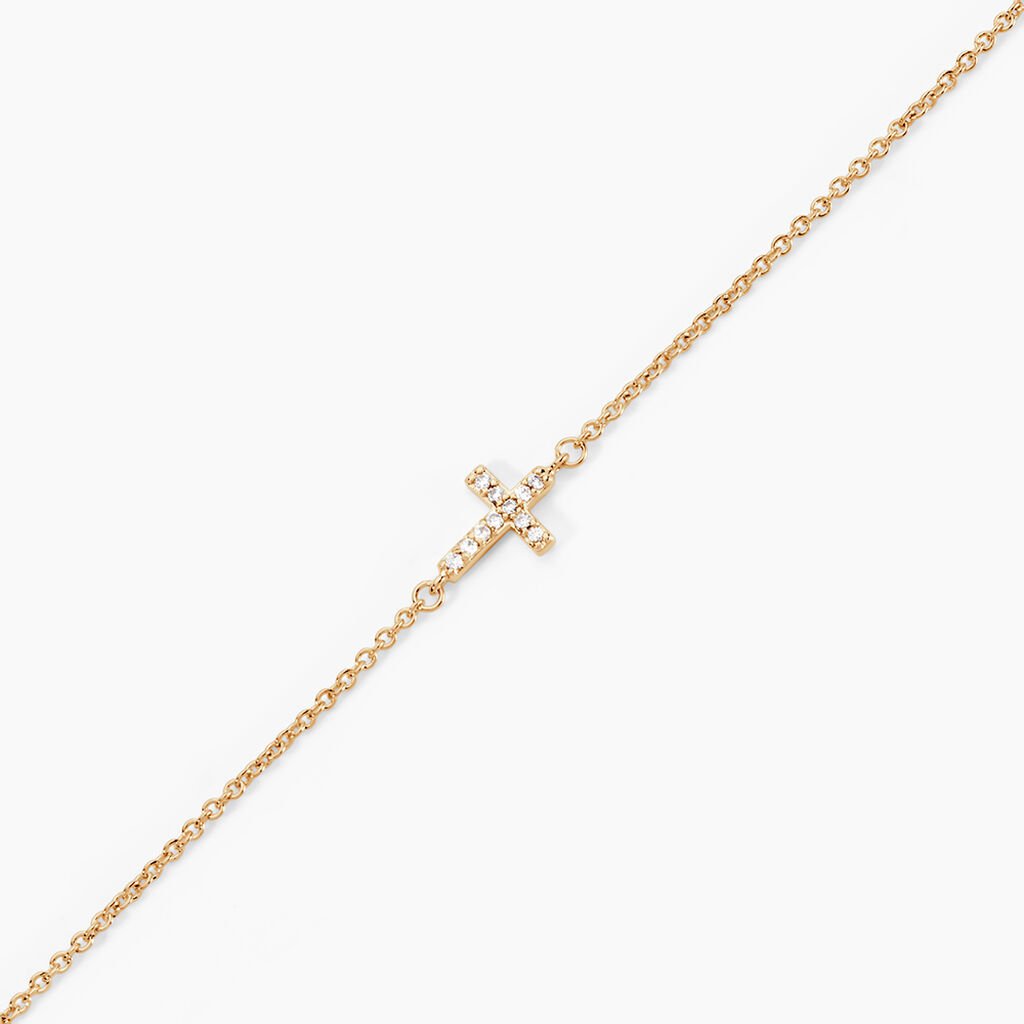 Bracelet Fatos Plaqu&eacute; Or Jaune Oxyde De Zirconium - Bracelets Femme | Histoire d&rsquo;Or