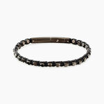 Bracelet Jourdan Acier Noir - Bracelets cordon Homme | Histoire d&rsquo;Or