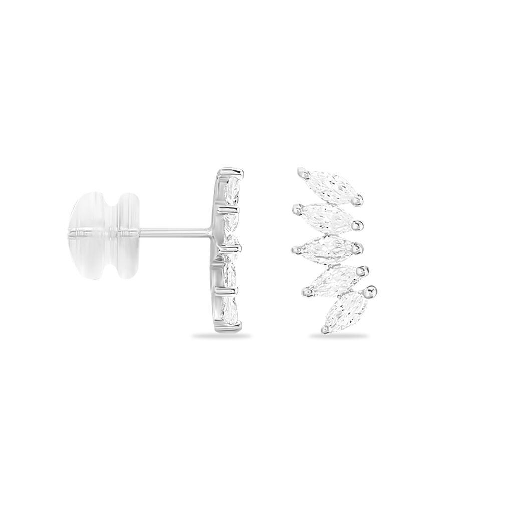 Bijoux D'oreilles Edma Or Blanc Oxyde De Zirconium - Ear cuffs Femme | Histoire d’Or