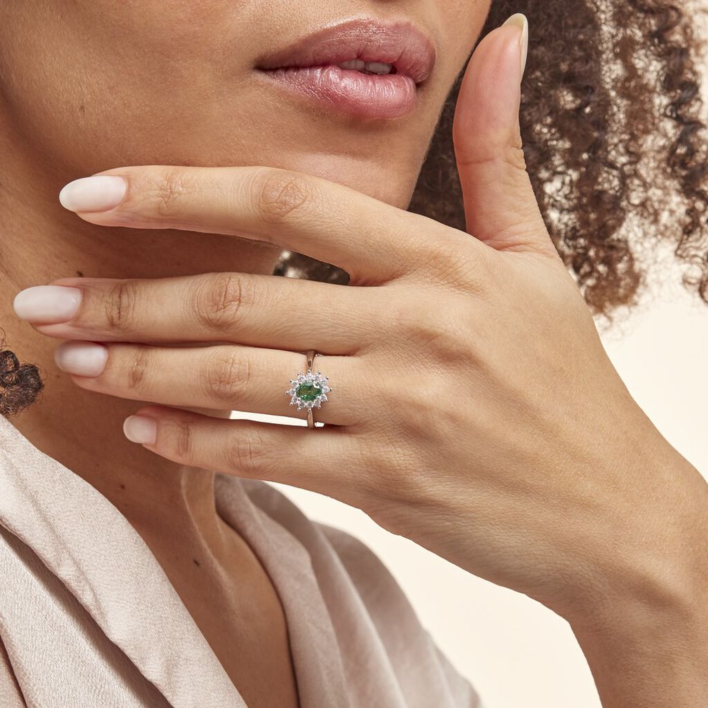 Bague Perez Argent Blanc Oxyde De Zirconium - Bagues solitaires Femme | Histoire d’Or