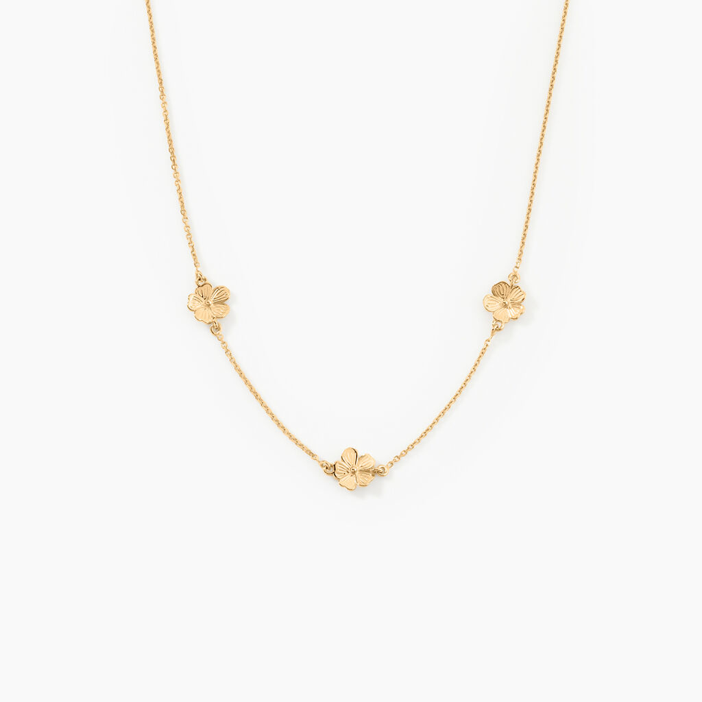 Collier Sakura Love Or Jaune Oxyde De Zirconium - Colliers Femme | Histoire d&rsquo;Or
