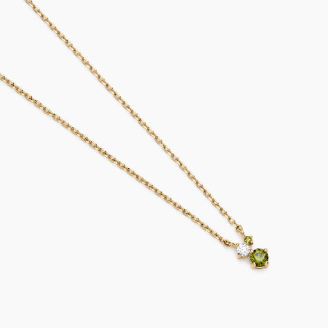 Collier Sharleen Plaqu&eacute; Or Jaune Oxyde De Zirconium - Colliers Femme | Histoire d&rsquo;Or