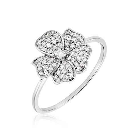 Bague Peppi Argent Blanc Oxyde De Zirconium - Bagues solitaires Femme | Histoire d&rsquo;Or