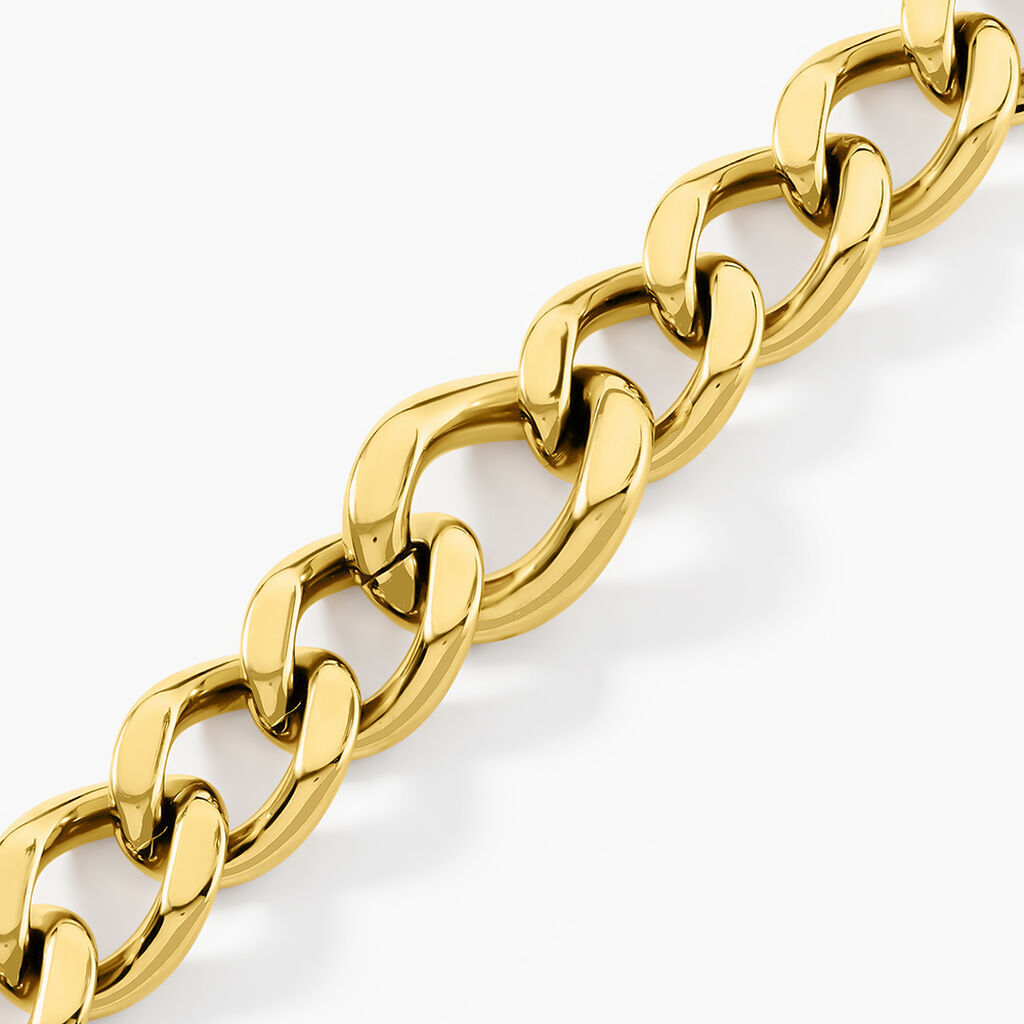 Bracelet Michou Acier Jaune - Bracelets cha&icirc;ne Femme | Histoire d&rsquo;Or