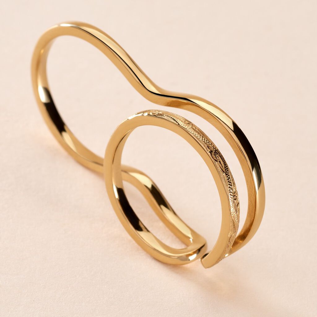 Bague Gold Aura Acier Jaune - Bagues fantaisie Femme | Histoire d’Or