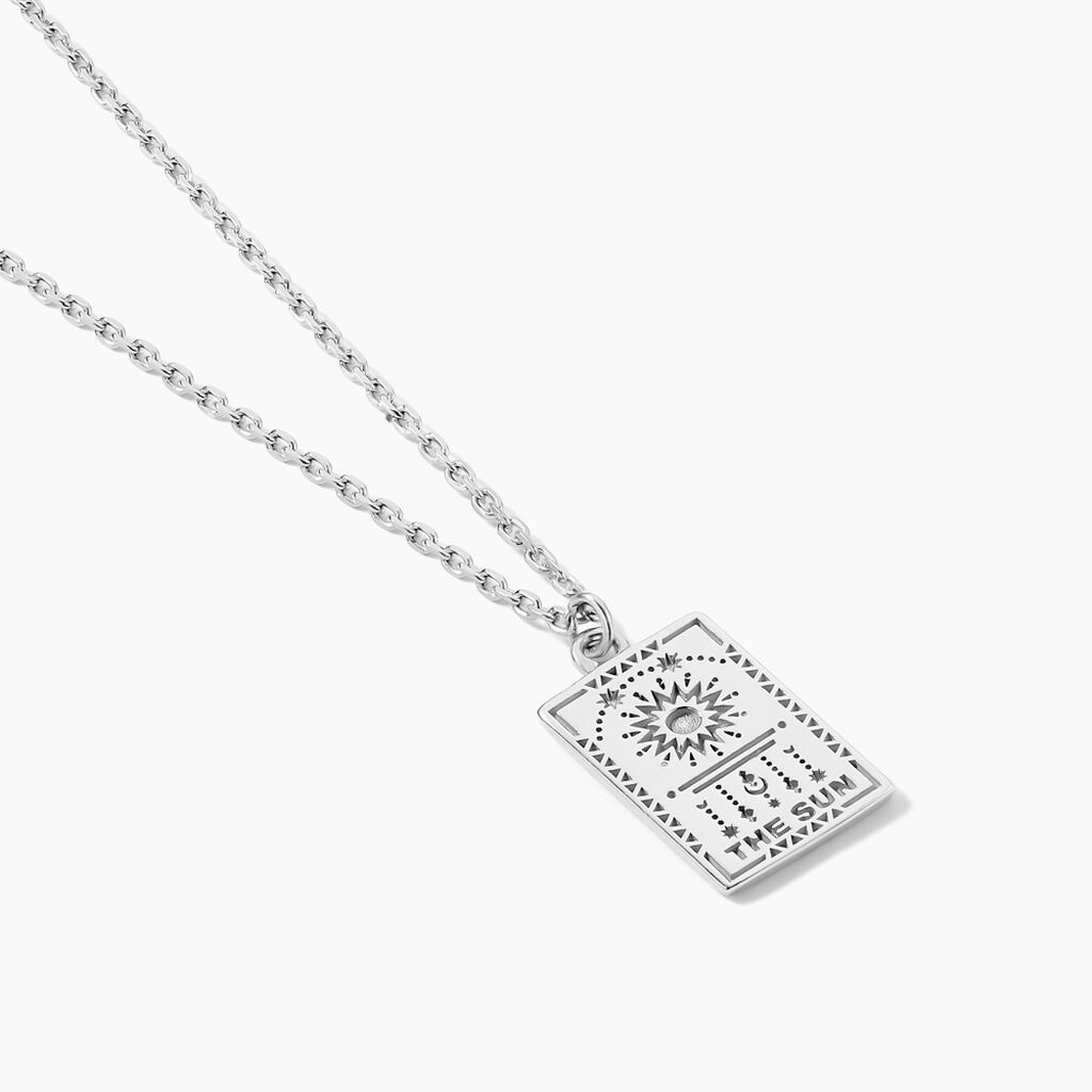 Collier Tarot Argent Blanc - Colliers fantaisie Homme | Histoire d’Or