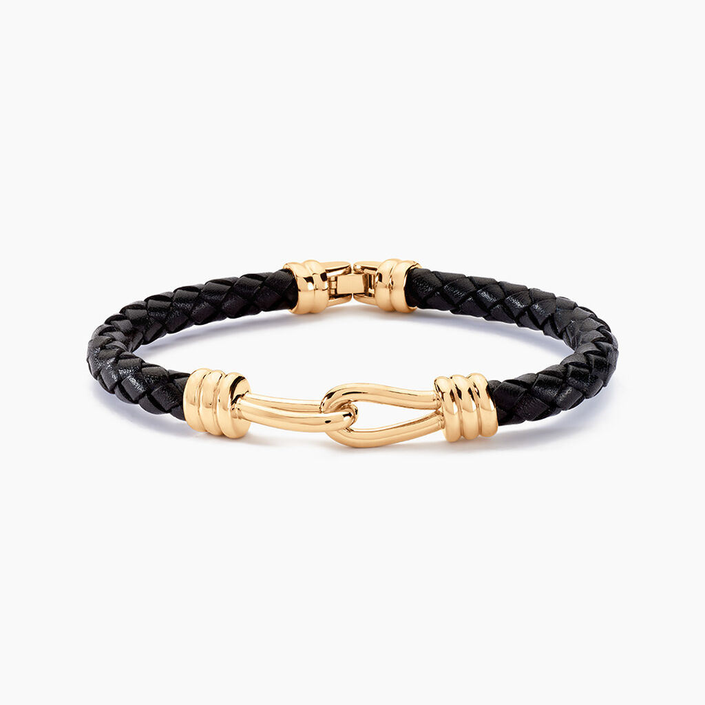 Bracelet Plaqué Or Rodolf Cuir