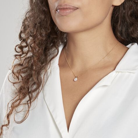 Pendentif Kitra Or Jaune Oxyde De Zirconium - Pendentifs Femme | Histoire d’Or