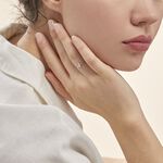 Bague Chamirame Or Blanc Oxyde De Zirconium - Bagues solitaires Femme | Histoire d&rsquo;Or