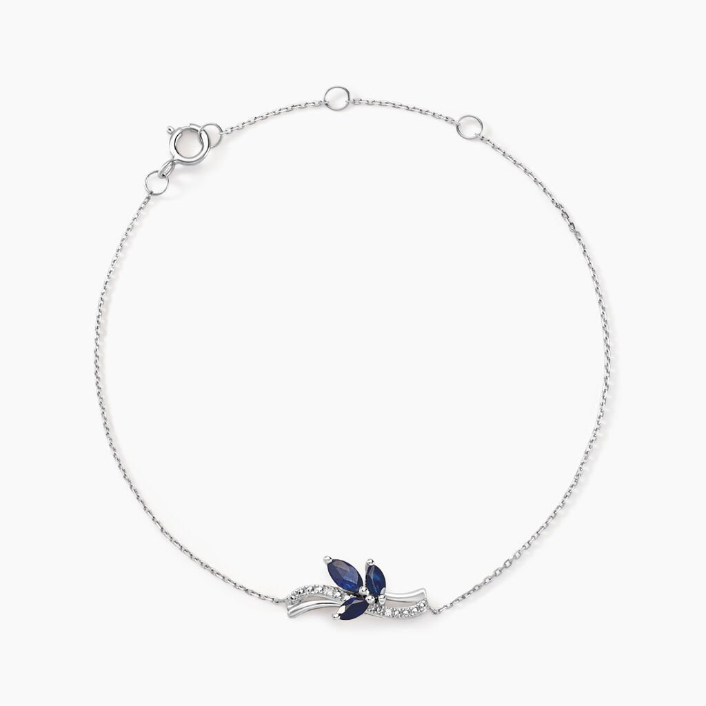 Bracelet Angie Or Blanc Saphir Diamant - Bracelets Femme | Histoire d&rsquo;Or