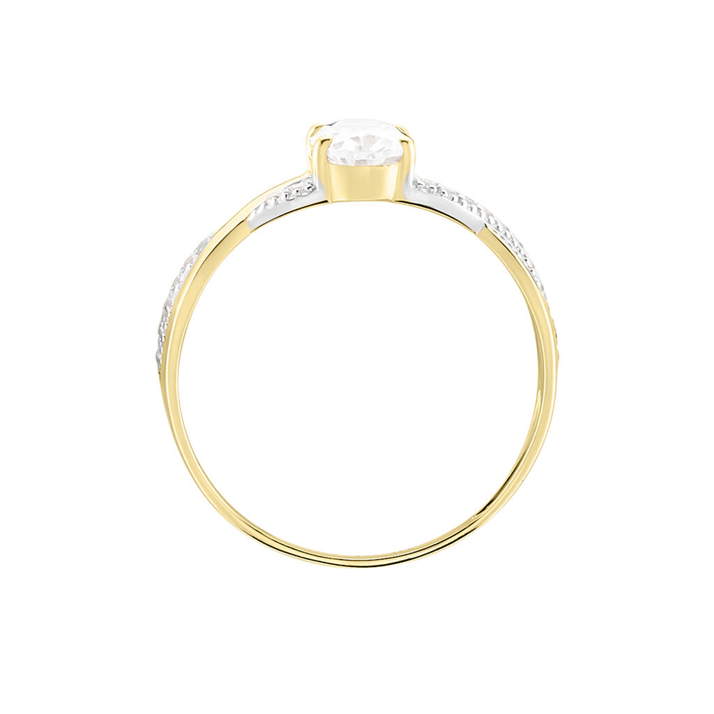 Bague Candice Or Jaune Oxyde De Zirconium - Bagues solitaires Femme | Histoire d&rsquo;Or