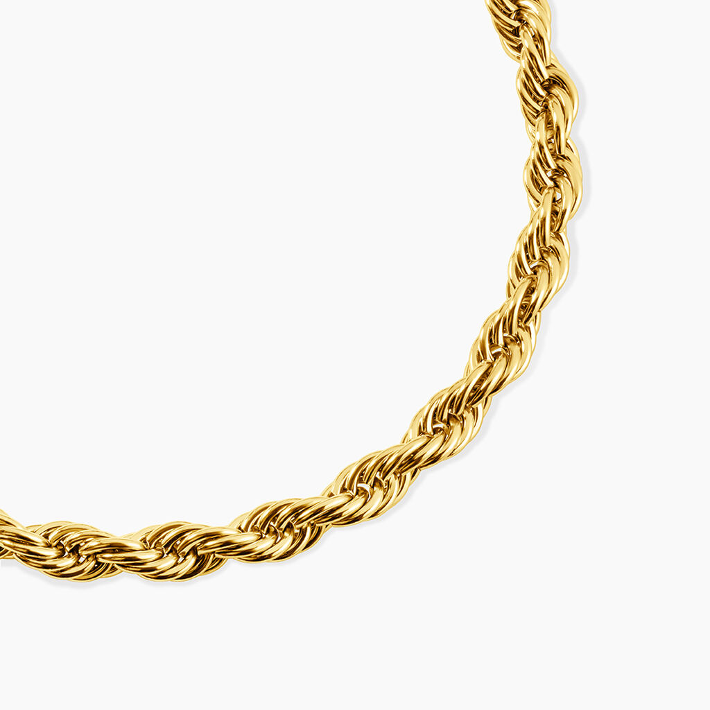 Plastron Ambra Acier Dor&eacute; - Bijoux sans pierre Femme | Histoire d&rsquo;Or