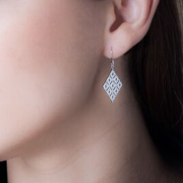Boucles D'oreilles Pendantes Precieuse Argent Blanc Oxyde De Zirconium - Boucles d'oreilles fantaisie Femme | Histoire d’Or
