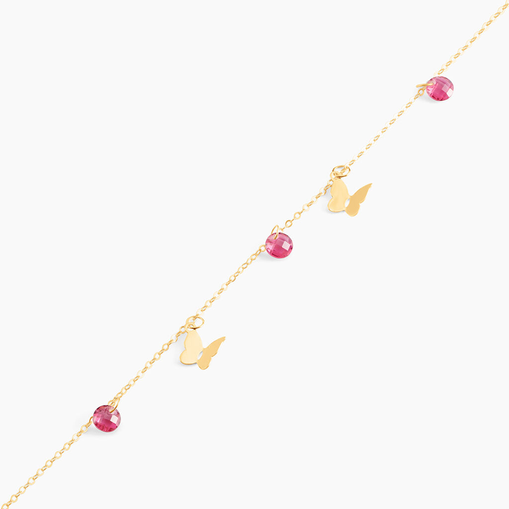 Bracelet Phyliss Or Jaune Oxyde De Zirconium - Bracelets Papillon Enfant | Histoire d&rsquo;Or