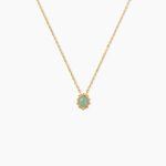 Collier Vintage Love Plaqu&eacute; Or Jaune Aventurine - Colliers Femme | Histoire d&rsquo;Or