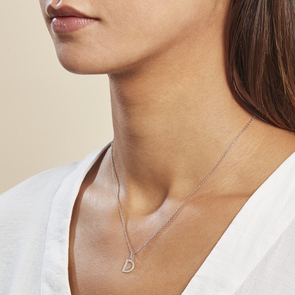 Pendentif Ionia Lettre Or Blanc - Pendentifs Famille | Histoire d’Or